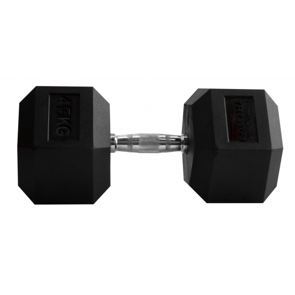 HANTEL THORN FIT HEX RUBBER DUMBBELL 45,0KG